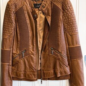 Coalition LA women's vegan faux leather moto jacket